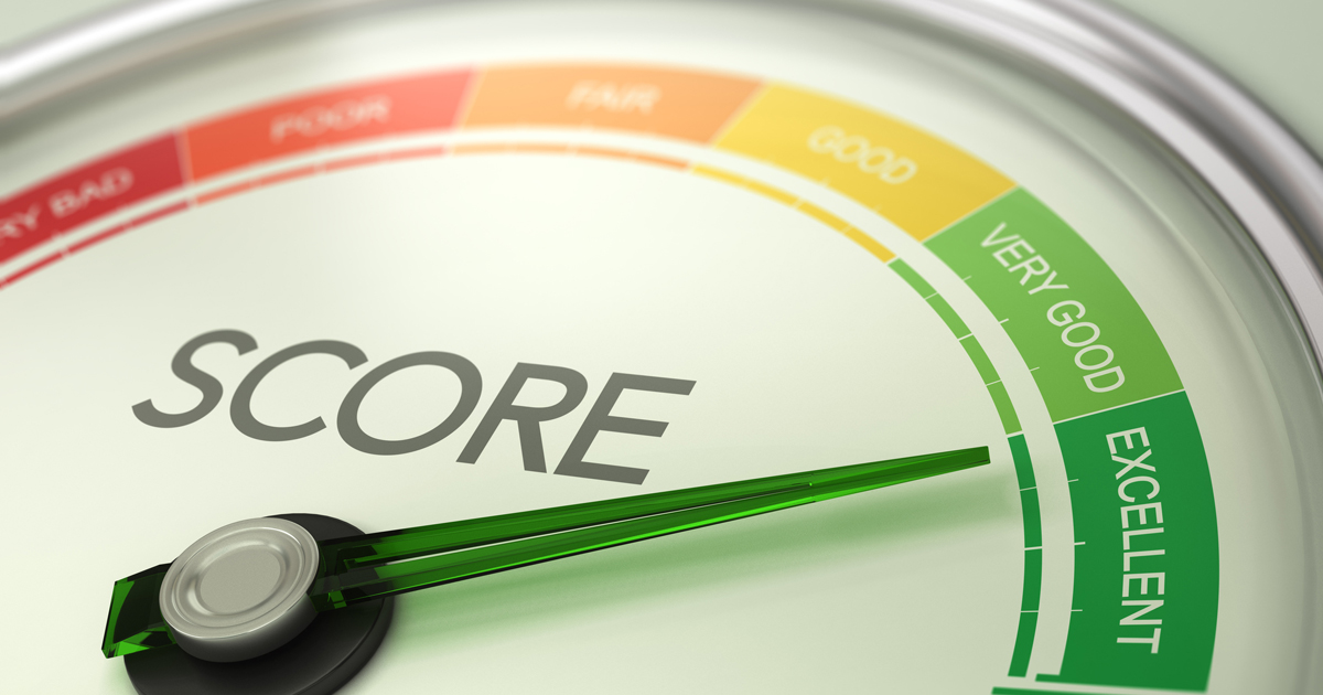 graphic of credit score chart