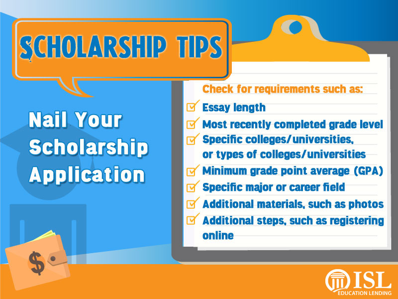 Scholarship application tips